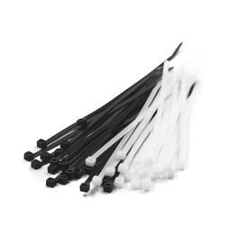 Plastic cable ties 200 x 5,00 mm locking head, set of 20, in different colours