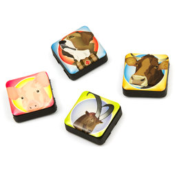 SALE-053/friends, Iconos «Amigos suizos», imanes decorativos cuadrados, 4 uds., Amigos suizos