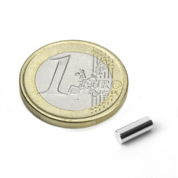 S-03-08-N, Cilindro magnético Ø 3 mm, alto 8 mm, neodimio, N48, niquelado