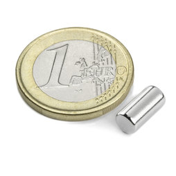 S-05-10-N, Cilindro magnético Ø 5 mm, alto 10 mm, neodimio, N45, niquelado