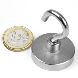 FTN-32, Gancho magnético, Ø 32 mm, Rosca M5, fza. sujec. aprox. 30 kg