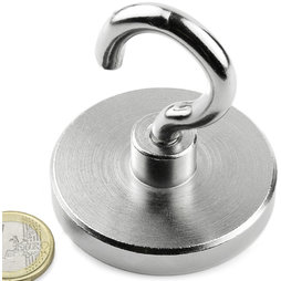 FTN-63, Gancho magnético Ø 63 mm, rosca M8, fza. sujec. aprox. 110 kg