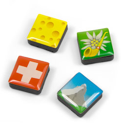 SALE-053/swiss, Iconos, imanes decorativos cuadrados, 4 uds., Suiza