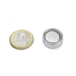 FGN-20, Imán en recipiente para pegar, Ø 20 mm