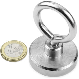 OTN-40, Imán en recipiente con hembrilla, Ø 40 mm, rosca M6