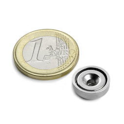 CSN-13, Imán en recipiente avellanado Ø 13 mm, fza. sujec. aprox. 3 kg