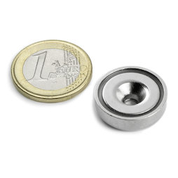 CSN-20, Imán en recipiente avellanado, Ø 20 mm, fza. sujec. aprox. 9 kg