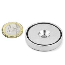 CSN-40, Imán en recipiente avellanado Ø 40 mm, fza. sujec. aprox. 52 kg