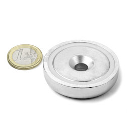 CSN-48, Imán en recipiente avellanado, Ø 48 mm, fza. sujec. aprox. 87 kg