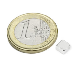 Q-05-05-03-N52N, Bloque magnético 5 x 5 x 3 mm, neodimio, N52, niquelado