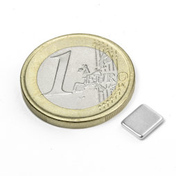 Q-07-06-1.2-N, Bloque magnético 7 x 6 x 1,2 mm, neodimio, N50, niquelado