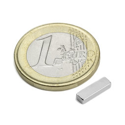 Q-10-03-02-HN, Bloque magnético 10 x 3 x 2 mm, neodimio, 44H, niquelado