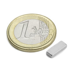 Q-10-04-02-N, Bloque magnético 10 x 4 x 2 mm, neodimio, N50, niquelado