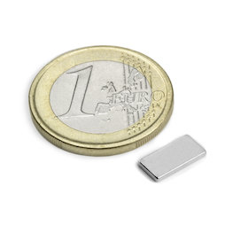 Q-10-05-01-N, Bloque magnético 10 x 5 x 1 mm, neodimio, N50, niquelado