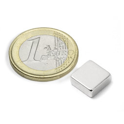 Q-10-10-04-N, Bloque magnético 10 x 10 x 4 mm, neodimio, N40, niquelado