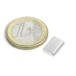 Q-12-07-02-HN, Bloque magnético 12 x 7 x 2 mm, neodimio, 44H, niquelado