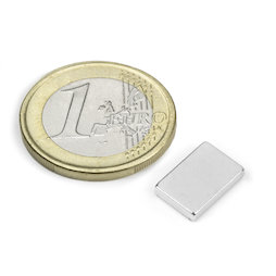 Q-12-08-02-N, Bloque magnético 12 x 8 x 2 mm, neodimio, N50, niquelado