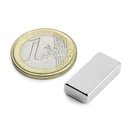 Q-20-10-05-N, Bloque magnético 20 x 10 x 5 mm, neodimio, N42, niquelado