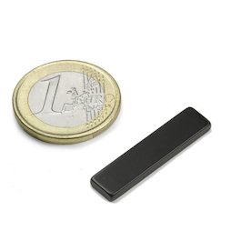 Q-30-07-2.5-HE, Bloque magnético 30 x 7 x 2,5 mm, neodimio, 38H, con recubrim. epoxi