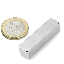 Q-40-10-10-N, Bloque magnético 40 x 10 x 10 mm, neodimio, N42, niquelado