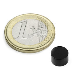 S-08-05-E, Disco magnético Ø 8 mm, alto 5 mm, neodimio, N45, con recubrim. epoxi