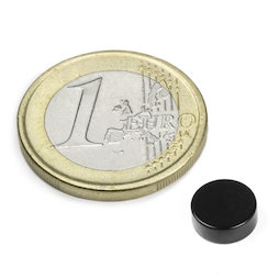 S-08-03-E, Disco magnético Ø 8 mm, alto 3 mm, neodimio, N45, con recubrim. epoxi