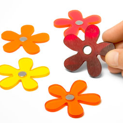 AG-03, Summer Flowers, flores magnéticas de colores estivales, 5 uds.