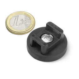 CMN-31, imán en recipiente de goma, para cableados, Ø 31 mm