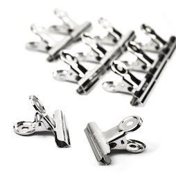 M-87, Pinza de oficina 50 mm, de metal, plateadas, 10 uds., ¡no son imanes!