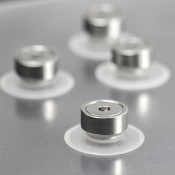 M-SN-04, Ventosa magnética Ø 30 mm extrafuerte, con imán en recipiente con rosca interior Ø 20 mm