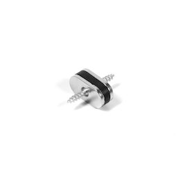 M-FURN-02, Herraje magnético oval para muebles, set de imanes y plaquitas metálicas para atornillar