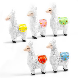 LIV-134, Llama, imanes decorativos en forma de llama, 5 uds.