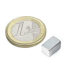 Q-10-06-06-Z, Bloque magnético 10 x 6 x 6 mm, neodimio, N45, galvanizado