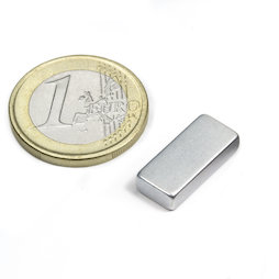 Q-18-08-04-Z, Bloque magnético 18 x 8 x 4 mm, neodimio, N45, galvanizado