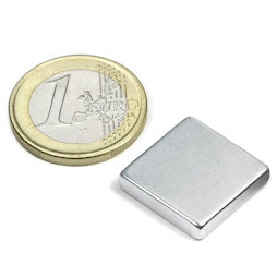 Q-18-18-04-Z, Bloque magnético 18 x 18 x 4 mm, neodimio, N45, galvanizado