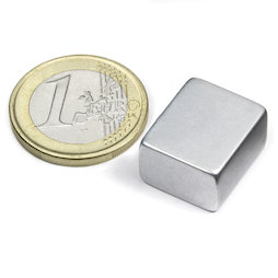 Q-18-15-10-Z, Bloque magnético 18 x 15 x 10 mm, neodimio, N45, galvanizado