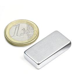 Q-30-15-06-Z, Bloque magnético 30 x 15 x 6 mm, neodimio, 42SH, galvanizado