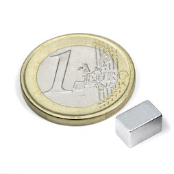 Q-08-05-05-Z, Bloque magnético 8 x 5 x 5 mm, neodimio, N45, galvanizado