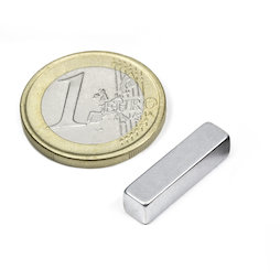 Q-20-05-05-Z, Bloque magnético 20 x 5 x 5 mm, neodimio, N42, galvanizado
