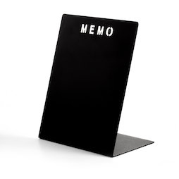 MB-21, Panel de notas MEMO negro, de metal recubierto de polvo
