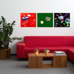 GMBB-4550, Panel de notas cristal cuadrado, 45 x 50 cm, en diferentes colores