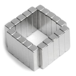 Q-15-04-04-MN, Bloque magnético 15 x 4 x 4 mm, neodimio, 45M, niquelado