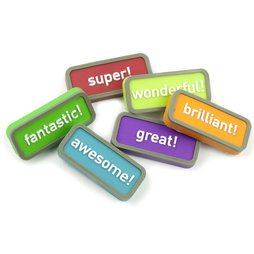 LIV-36, Super Awesome, imanes decorativos de goma, en 6 colores diferentes