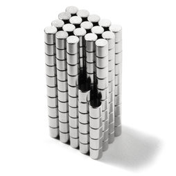 S-02-02-N, Disco magnético Ø 2 mm, alto 2 mm, neodimio, N48, niquelado