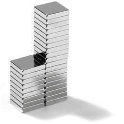 Q-10-10-02-N, Bloque magnético 10 x 10 x 2 mm, neodimio, N45, niquelado