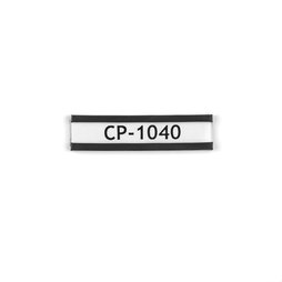 CP-1040, Etiquetas magnéticas 40 x 10 mm, para etiquetar estanterías metálicas, con encarte de papel y lámina protectora
