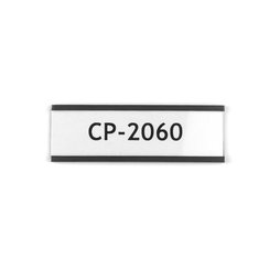 CP-2060, Etiquetas magnéticas 60 x 20 mm, perfiles C magnéticos, con encarte de papel y lámina protectora, para etiquetar estanterías metálicas