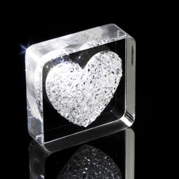 LIV-38, Diamond Heart, imán de nevera «Corazón», con cristales Swarovski