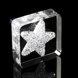 LIV-40, Diamond Star, imán de nevera «Estrella», con cristales Swarovski