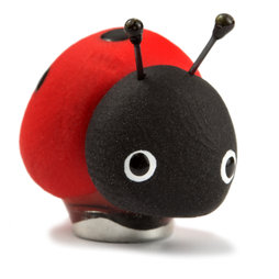 LIV-41/ladybug, Imanes «Handmade», piezas únicas de Fimo en un set de 4 uds., mariquita